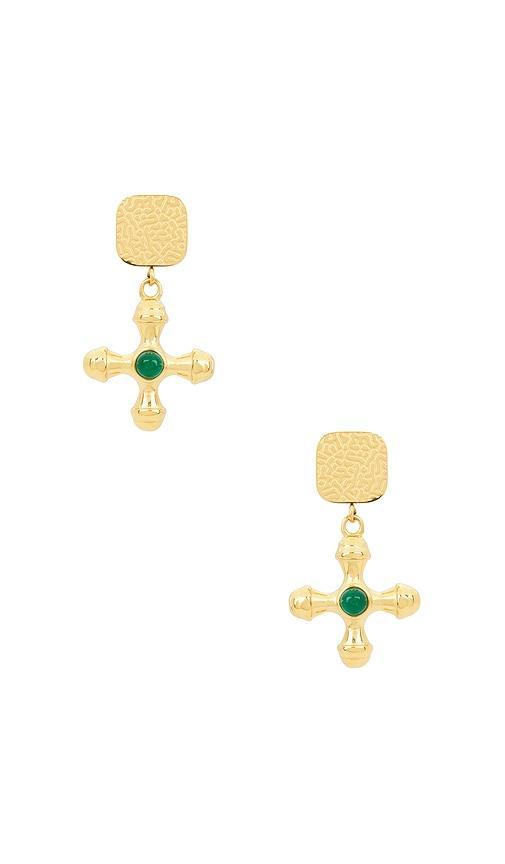 Cross Stone Earrings Product Image