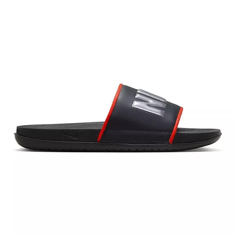 Nike Offcourt Mens Slide Sandals Grey Gray Red Product Image