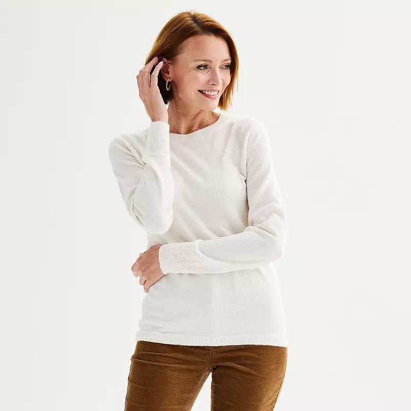 Womens Croft & Barrow Extra Soft Crewneck Sweater Product Image