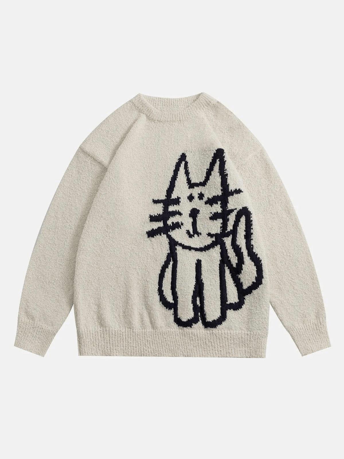 Aelfric Eden Hand Drawn Cat Sweater Product Image