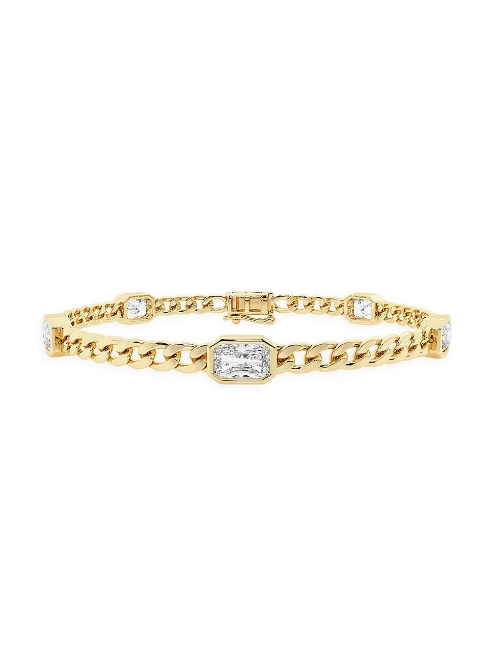 Womens Defining 14K Yellow Gold & 3 TCW Lab-Grown Diamond Bracelet Product Image