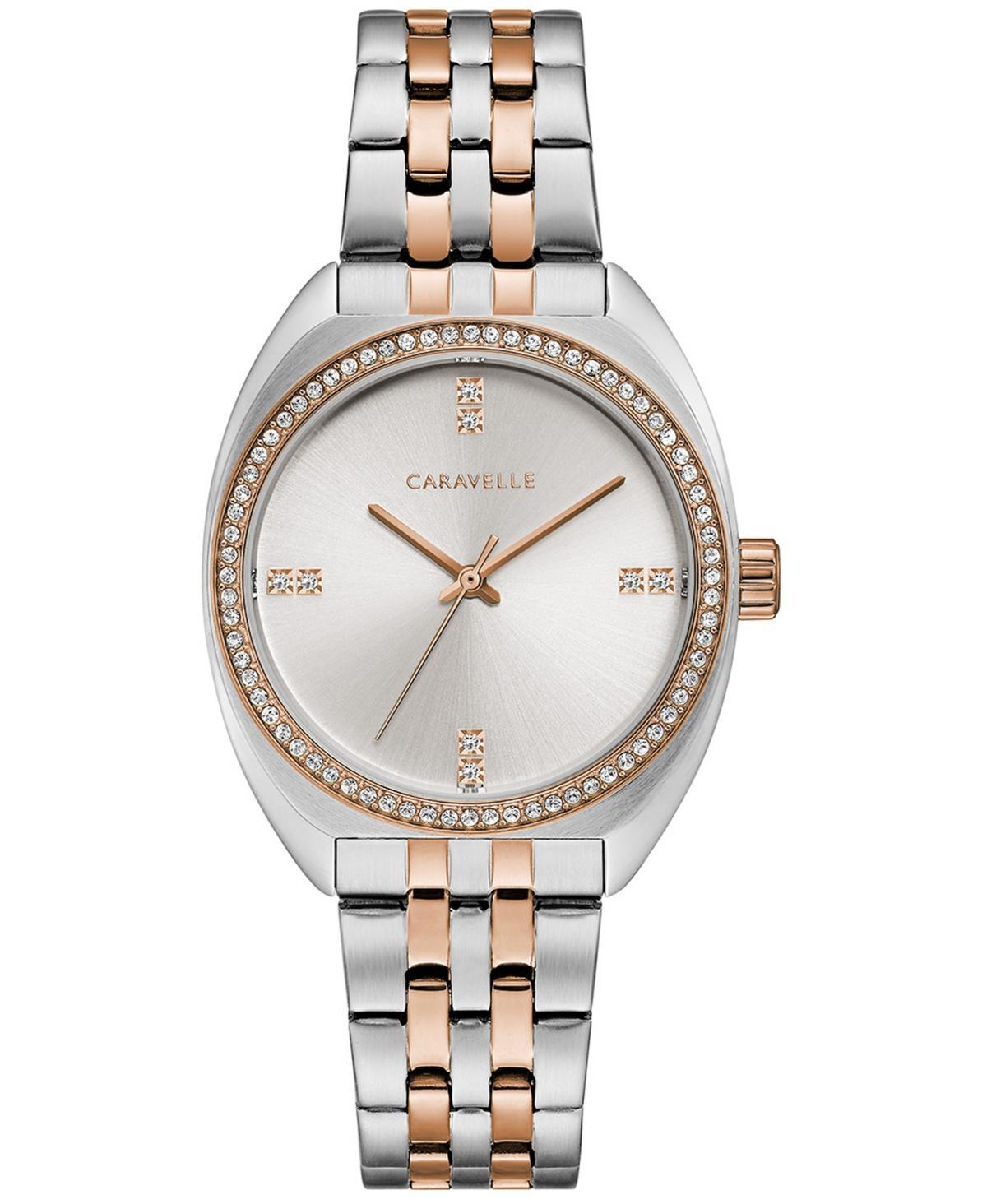 Caravelle Designed by Bulova Womens Crystal Two-Tone Stainless Steel Bracelet Watch 32mm Product Image