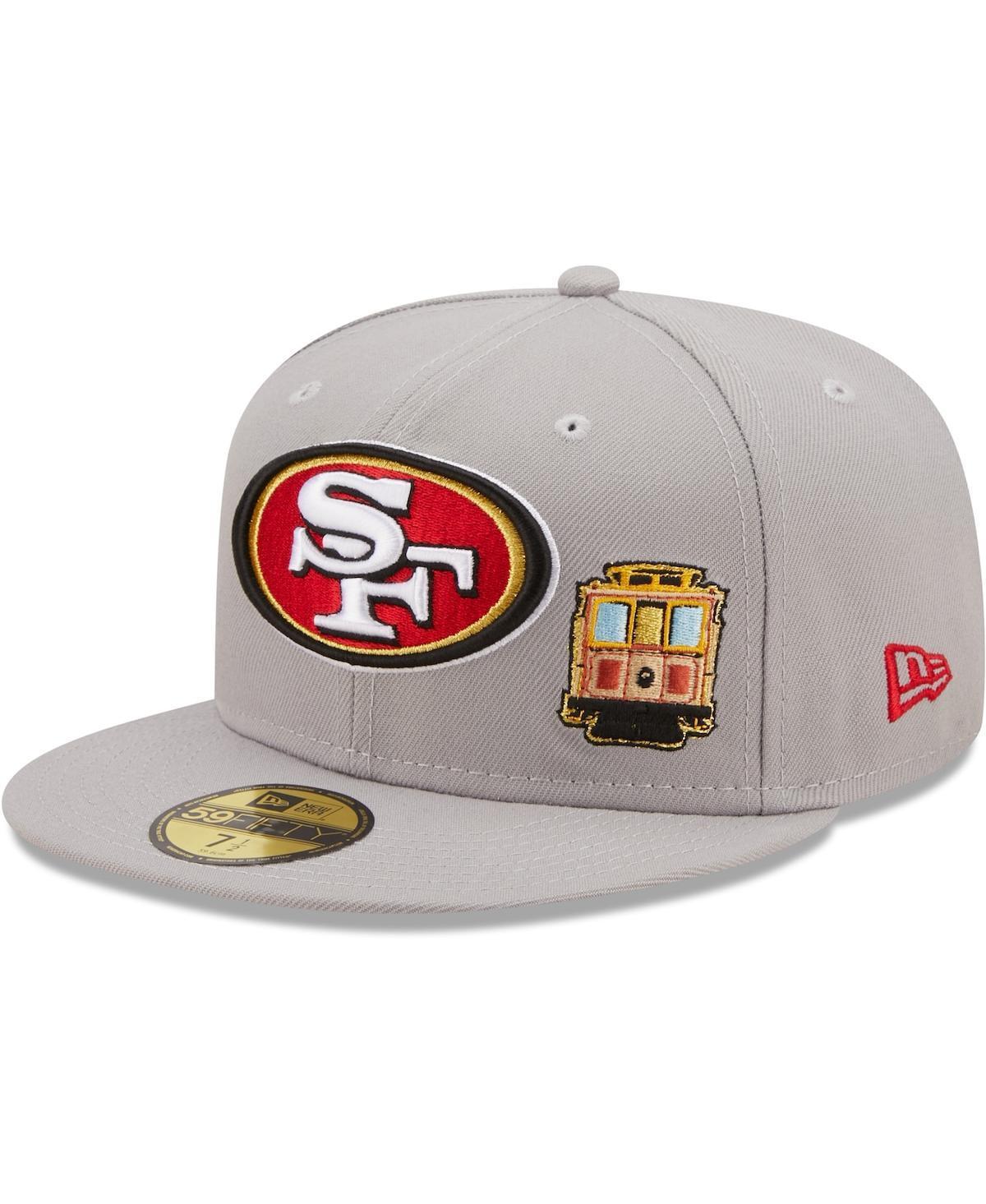 Mens New Era Gray San Francisco 49ers City Describe 59FIFTY Fitted Hat Product Image