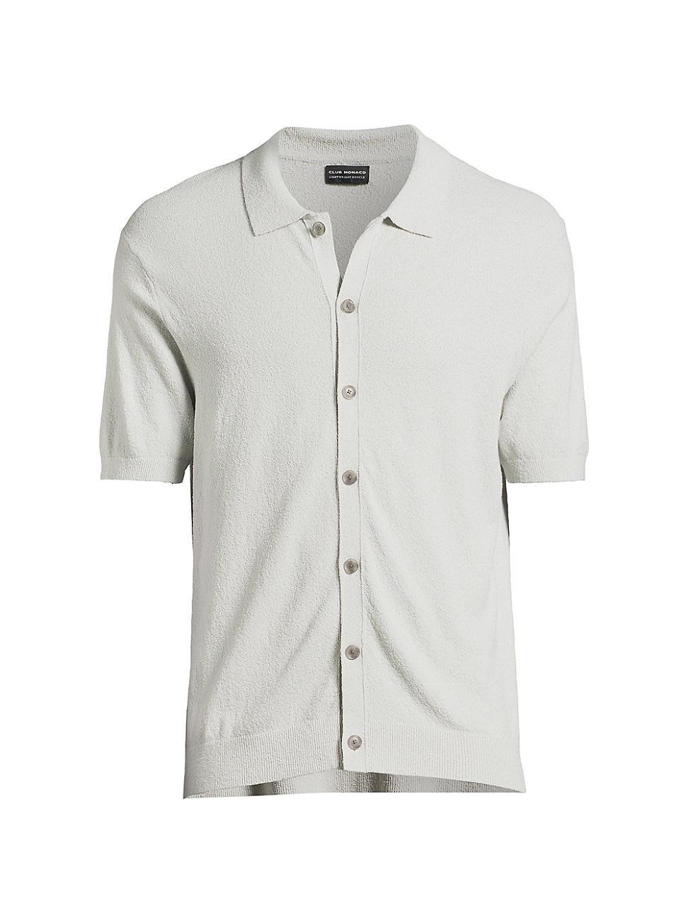 Mens Cotton-Blend Boucl Polo Shirt Product Image