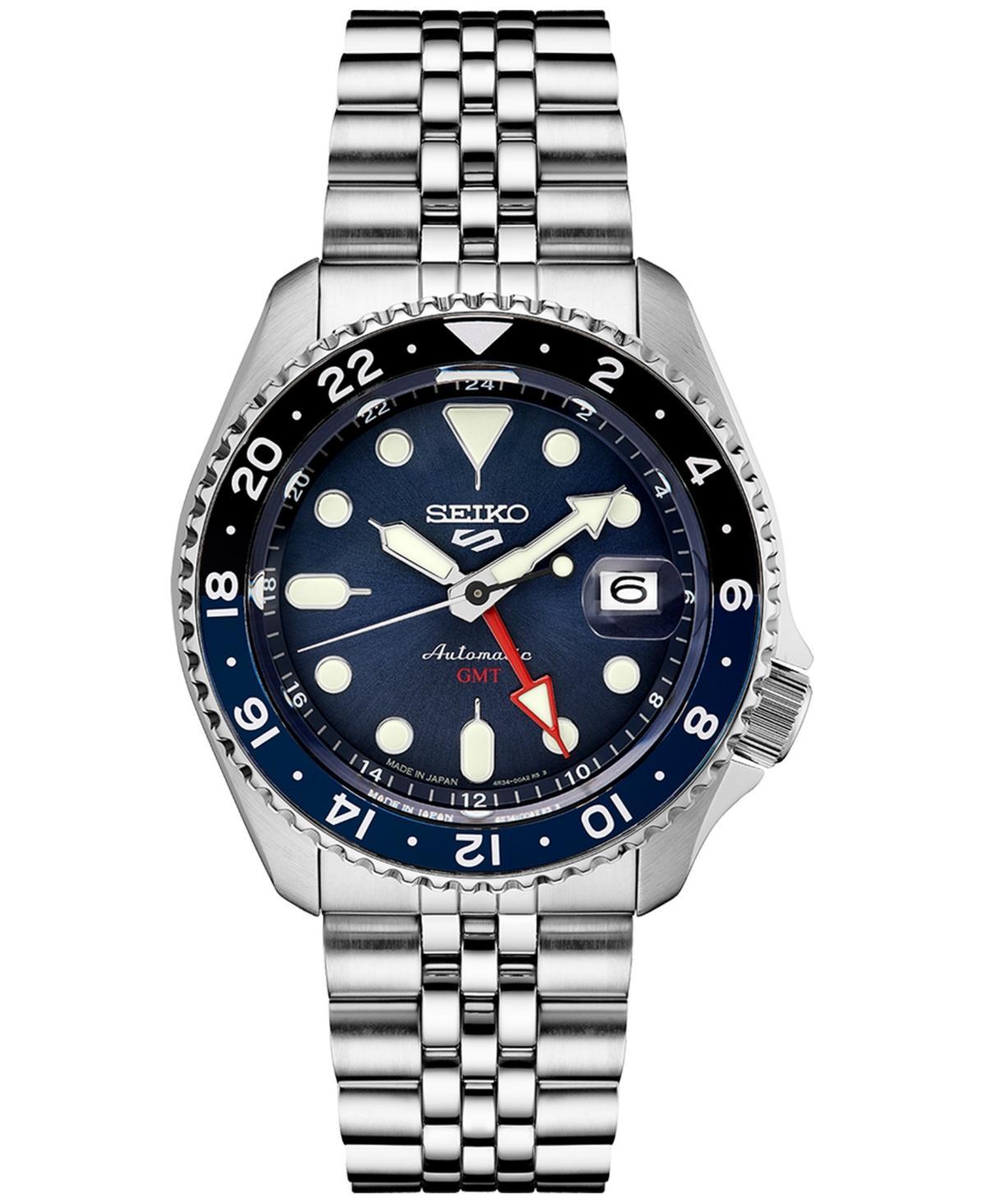 Seiko Mens Automatic 5 Sports Stainless Steel Bracelet Watch 43mm Product Image