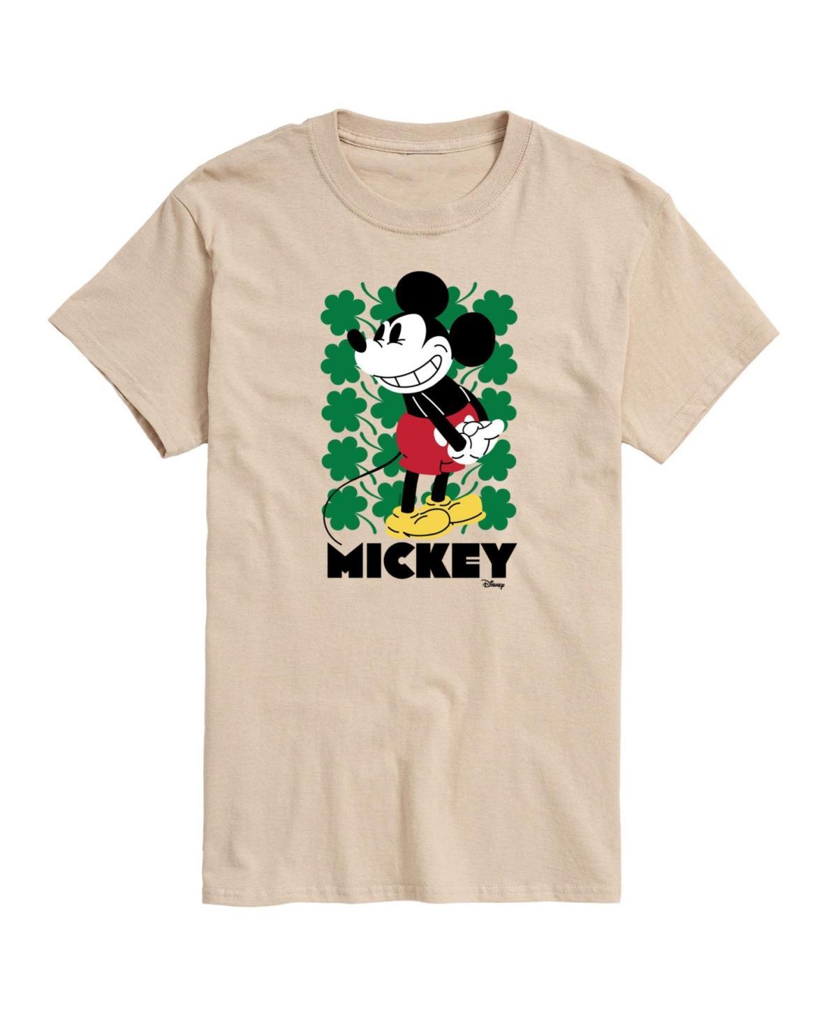 Airwaves Mens Disney Standard Short Sleeve T-shirts - Beige Product Image