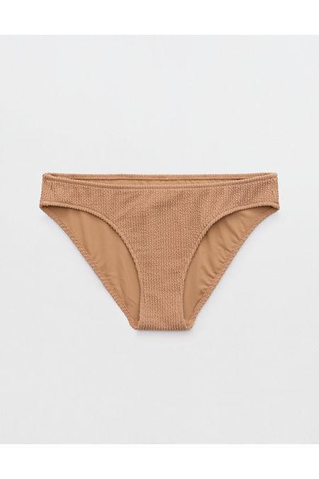 Aerie Shine Crinkle Full Coverage Bikini Bottom Women's Product Image