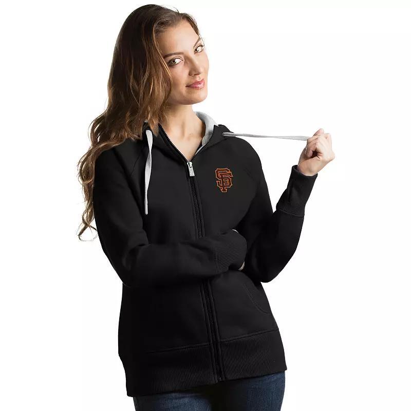 Womens Antigua Detroit Tigers Victory Full-Zip Hoodie Blue Product Image