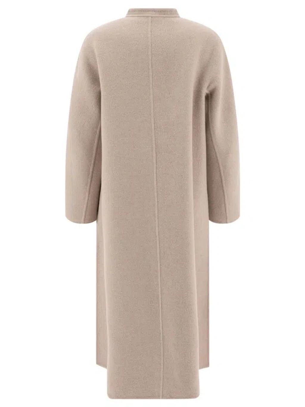 MAX MARA Flared Double Cashmere Coat Coats Beige Product Image