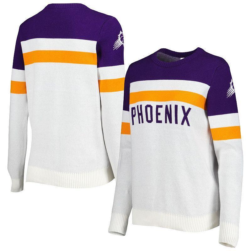 Womens Lusso Purple/Cream Phoenix Suns Dominique Pullover Sweater Product Image