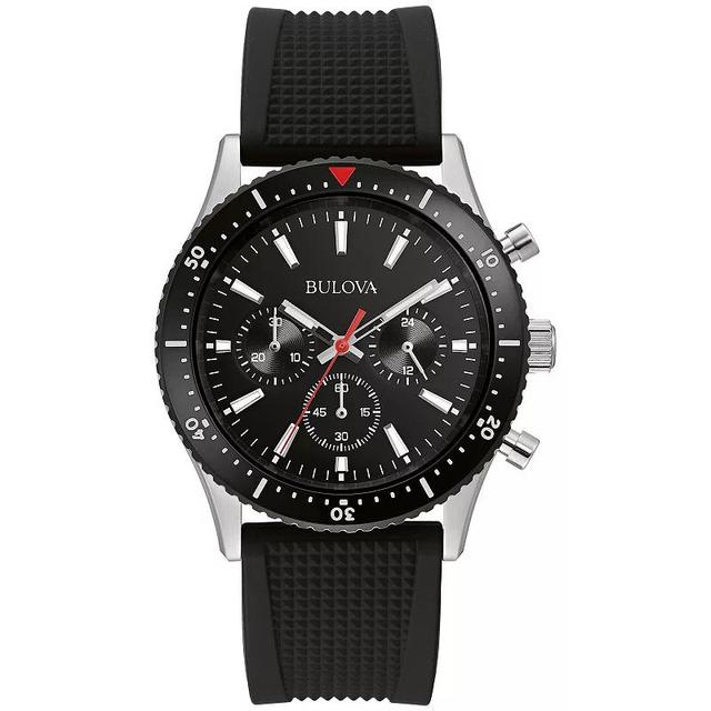 Bulova Mens Sport Stainless Steel Ion-Plated Black Chronograph Watch - 98A267 Product Image