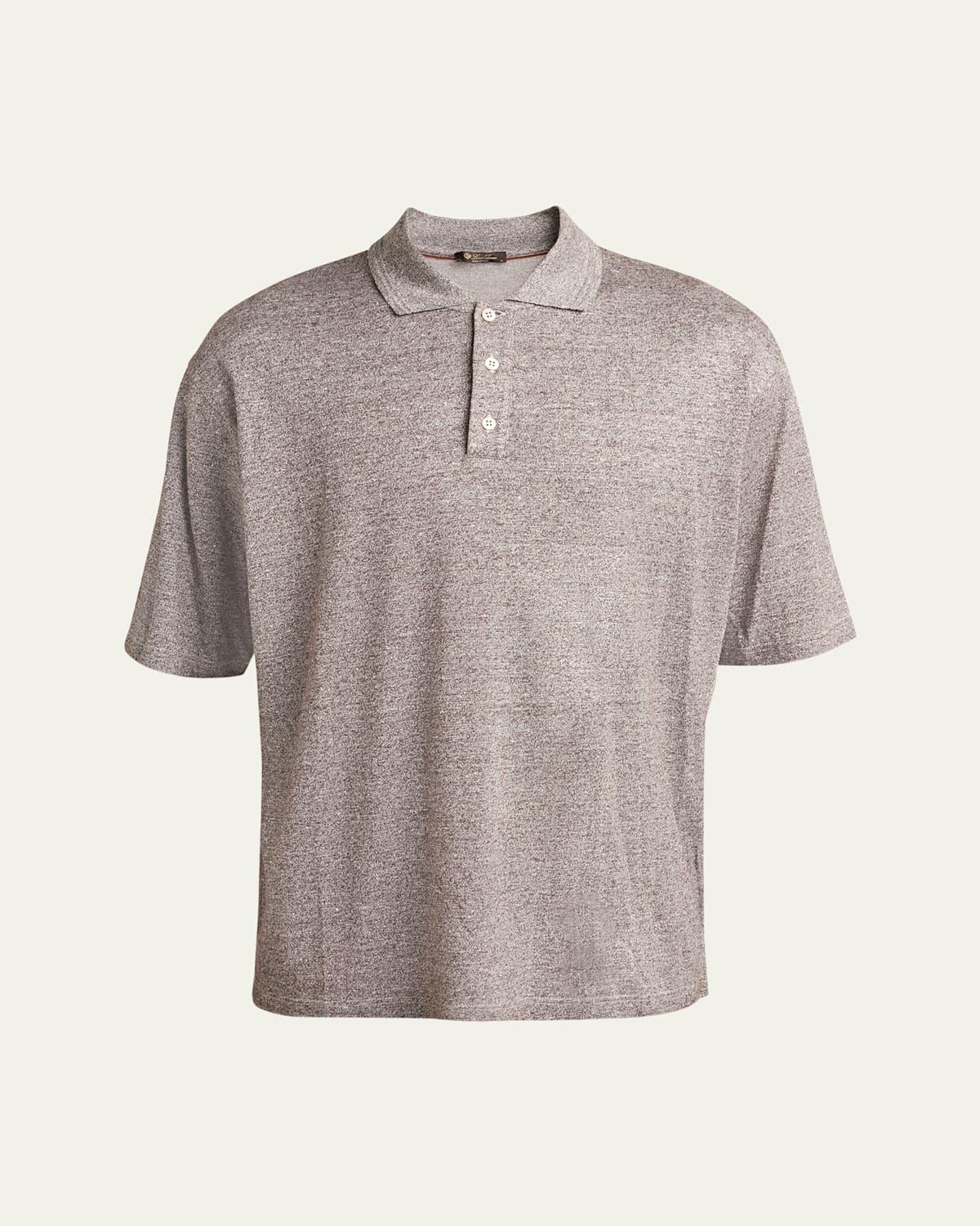 Mens Mollia Linen and Cotton Jersey Polo Shirt Product Image