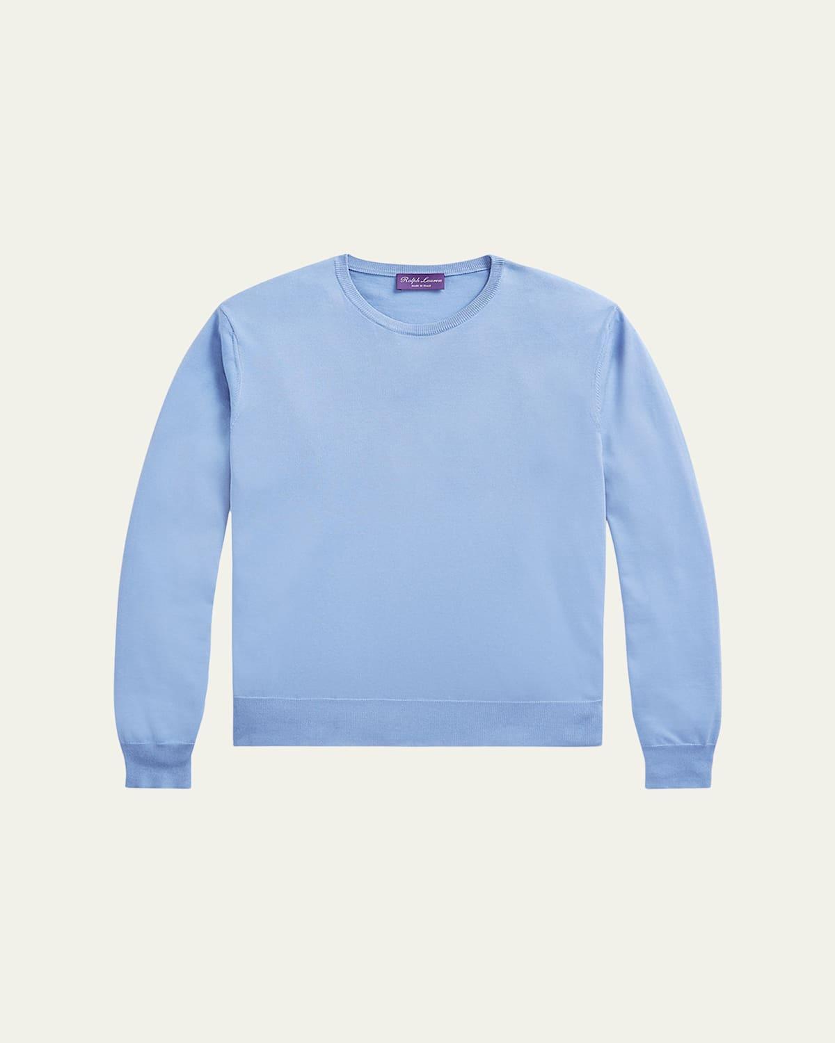 Mens Crewneck Cotton Sweater Product Image