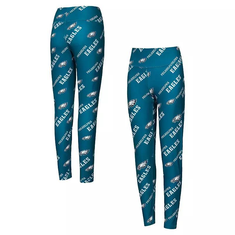 Womens Concepts Sport Midnight Philadelphia Eagles Breakthrough Allover Print Knit Leggings Product Image