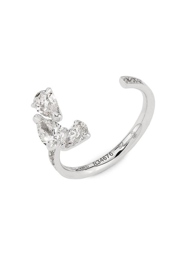 Womens Serti Sur Vide 18K White Gold & 0.82 TCW Diamond Cuff Ring Product Image