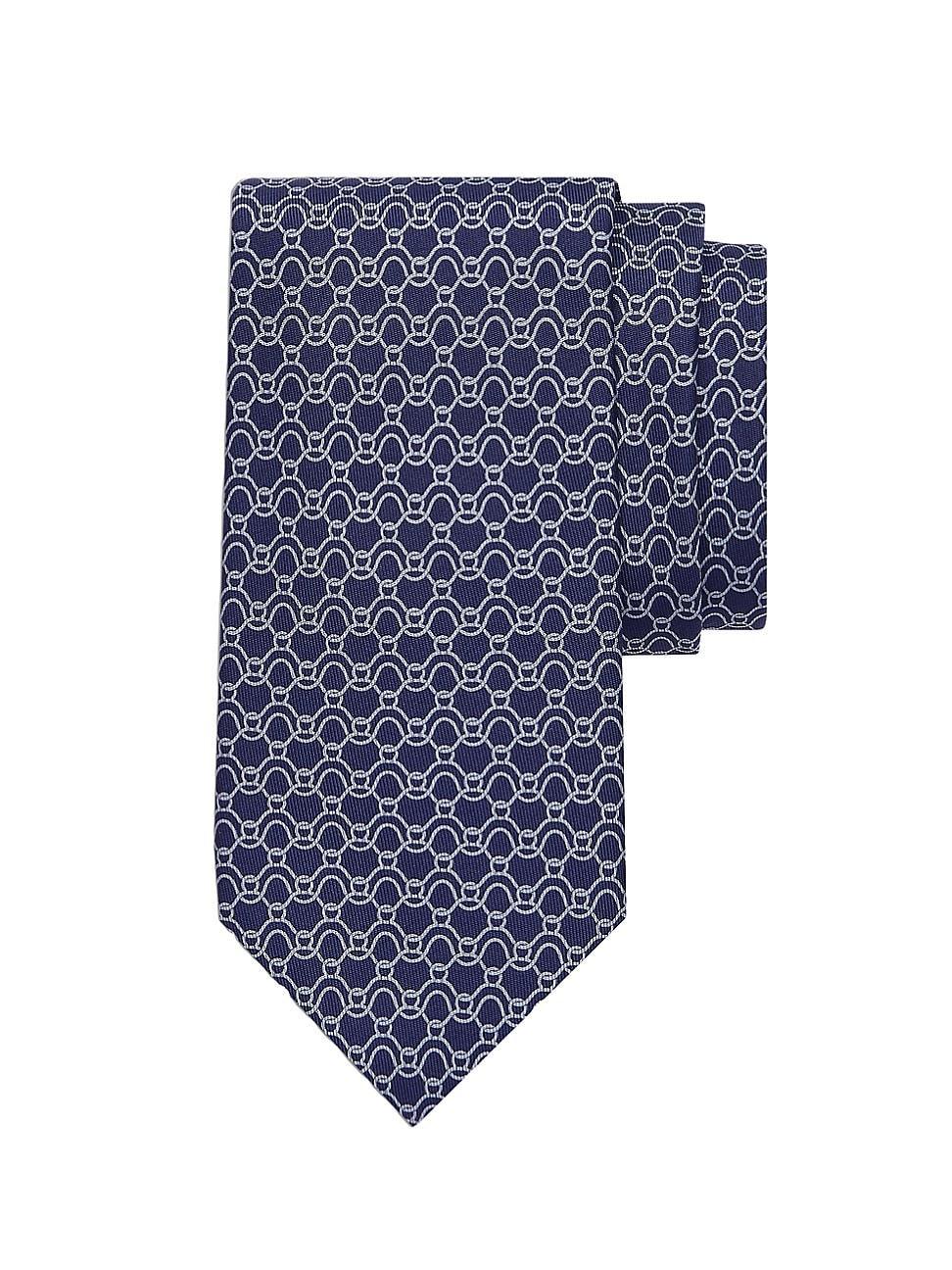 Mens Waves Printed Silk Tie Product Image