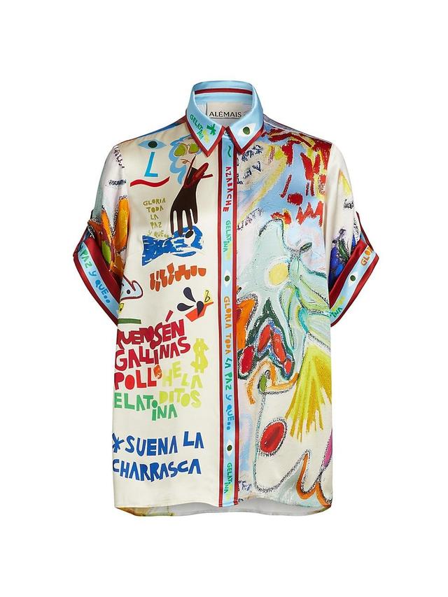 Womens La Charrasca Graphic Silk Shirt Product Image