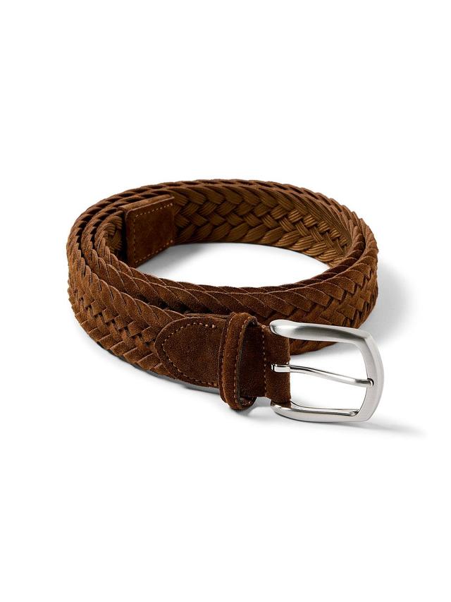 Suede Woven Belt - Brown Product Image