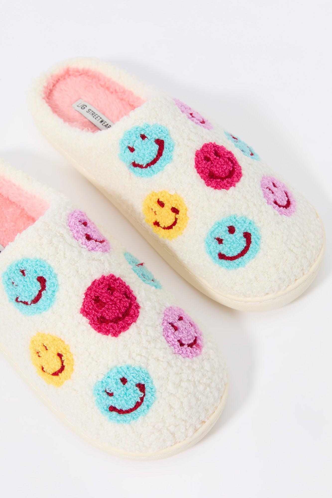 Smiley Face Faux Fur Slipper Female Product Image