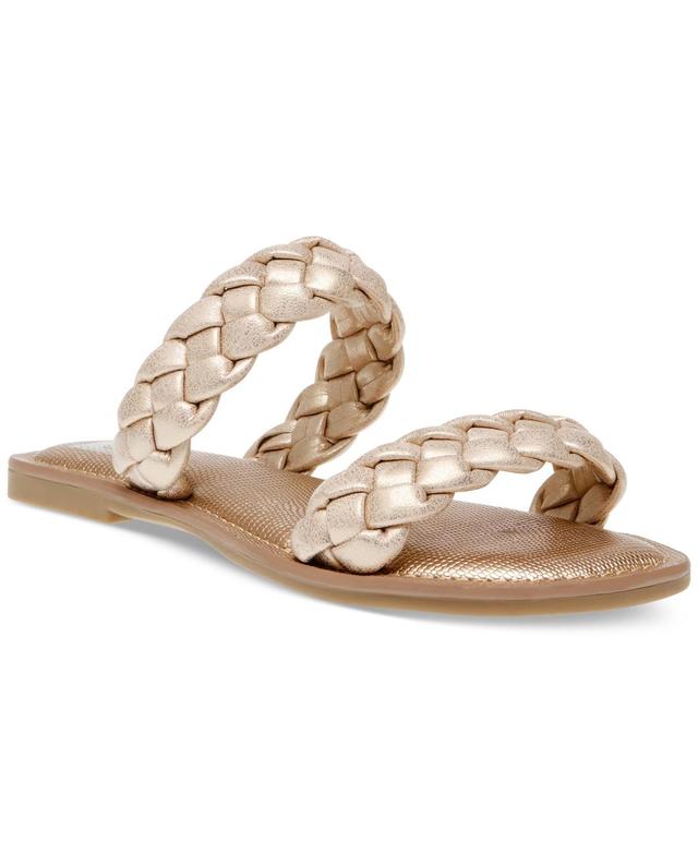 Dv Dolce Vita Womens Jocee Double Band Braided Slide Flat Sandals Product Image