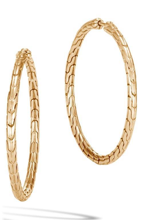 Womens Classic Chain 18K Gold Hoops Product Image