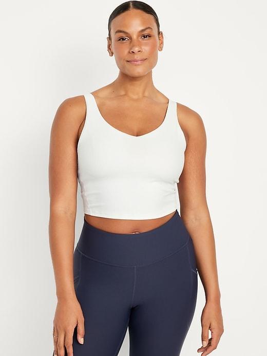 Light Support PowerSoft Ribbed Longline Sports Bra Product Image