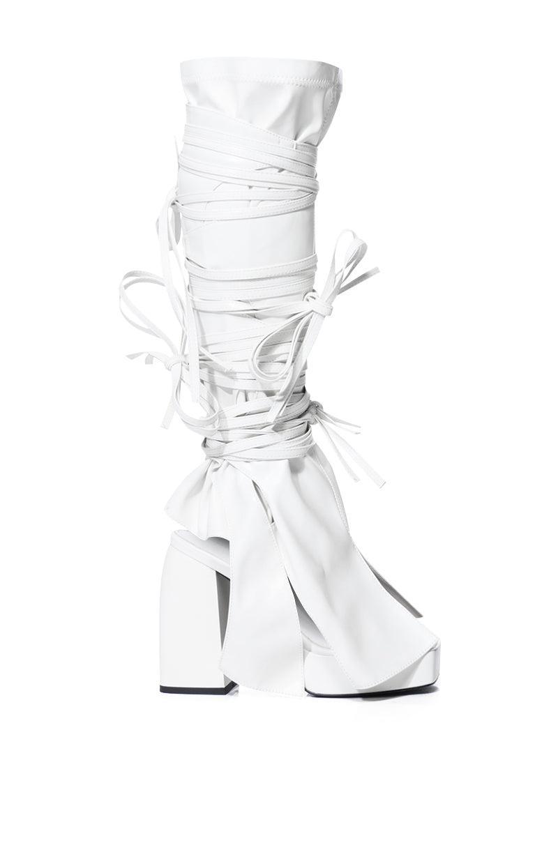 AZALEA WANG LENNOX STRAPPY SANDAL IN CREAM Product Image