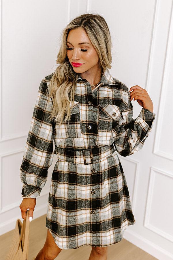 So Plaid You're Mine Flannel Dress Product Image