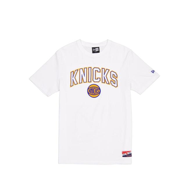 New York Knicks Throwback White T-Shirt Male Product Image