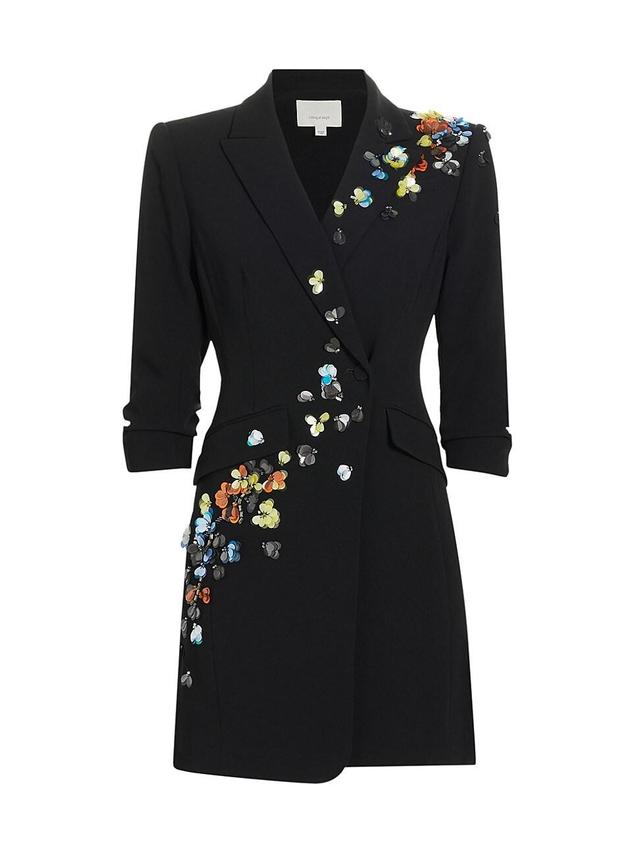 Womens Paillette-Embellished Wrap Minidress Product Image