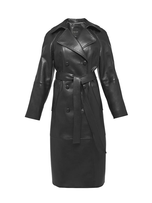 Womens Miller Recycled Leather Trench Coat Product Image