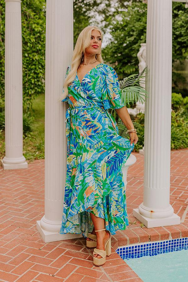 Party In Paradise Wrap Maxi Dress Curves Product Image