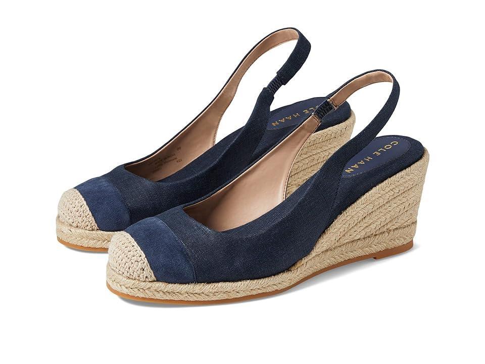 Cole Haan Cloudfeel Espadrille Wedge Slingback 80 mm Blazer Suede) Women's Shoes Product Image