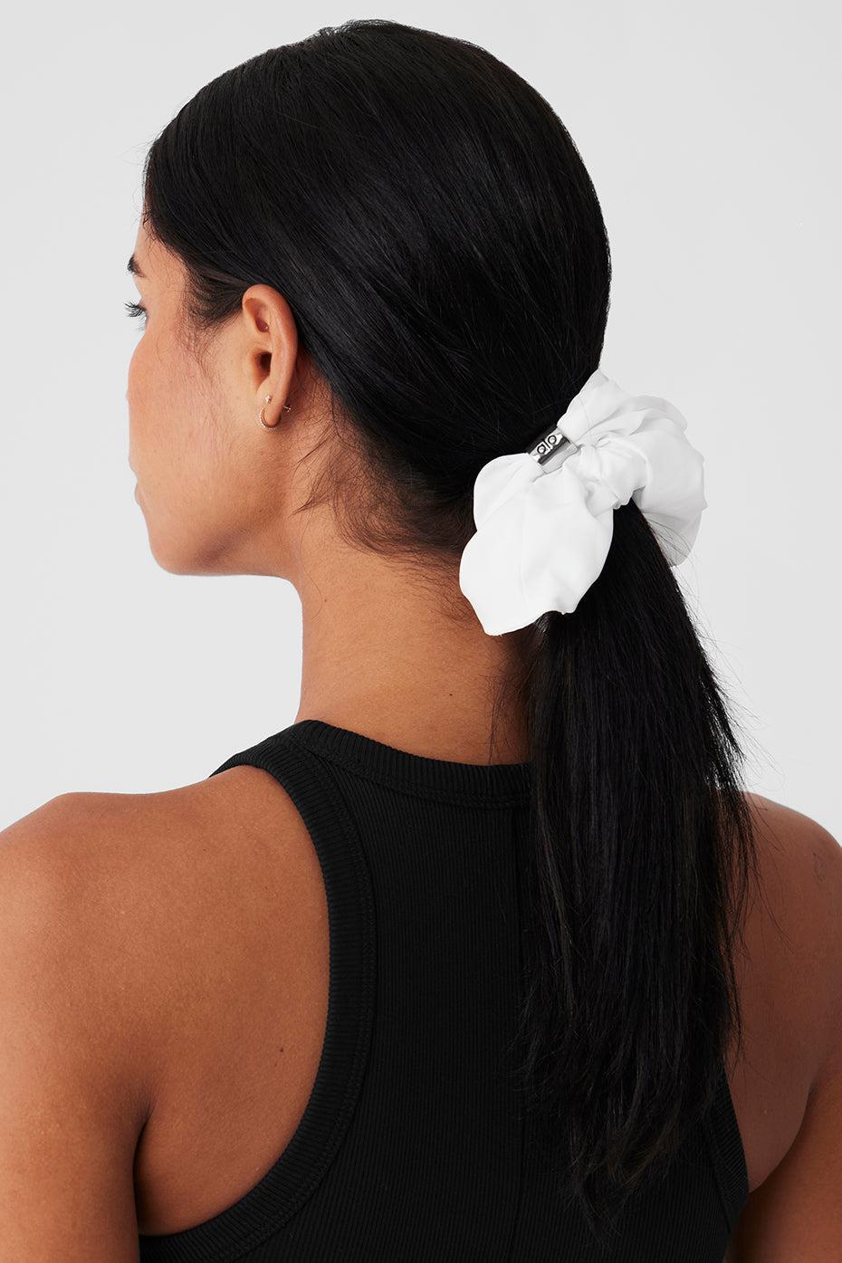 Bead It Oversized Scrunchie - White Female Product Image