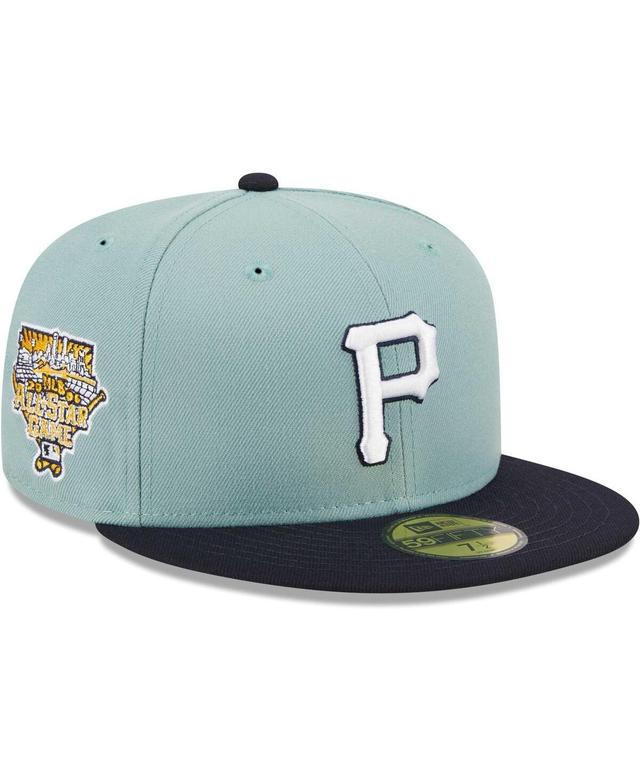 Mens New Era Light Blue/Navy Pittsburgh Pirates Beach Kiss 59FIFTY Fitted Hat Product Image