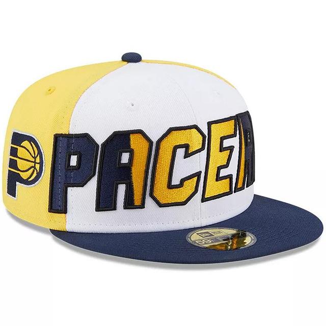 Mens New Era /Navy Indiana Pacers Back Half 9FIFTY Fitted Hat Product Image