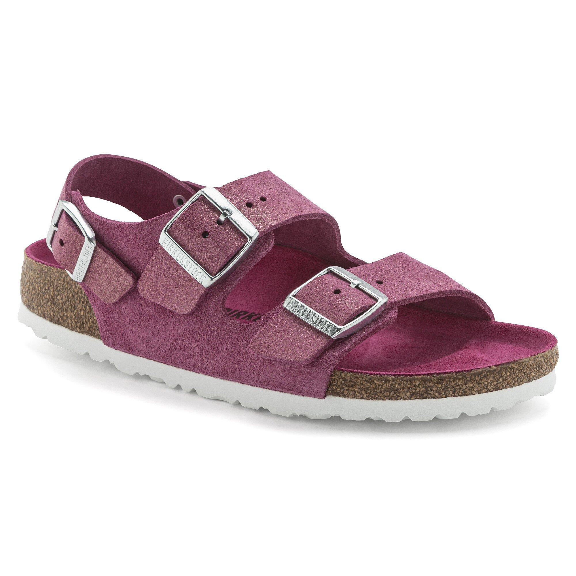 Milano Suede Leather Shimmering Fuchsia Product Image