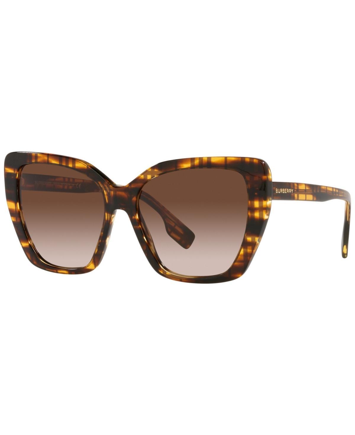 BURBERRY Women's Sunglasses, Be4366 Tamsin 55 In Striped Brown Product Image