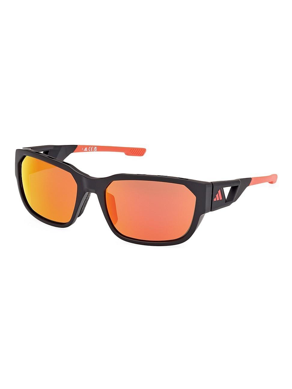 Mens 58MM Rectangular Sunglasses Product Image