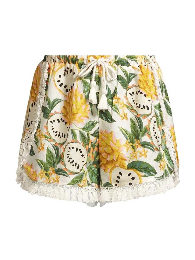 Womens Biriba Papaya Fringe Shorts Product Image