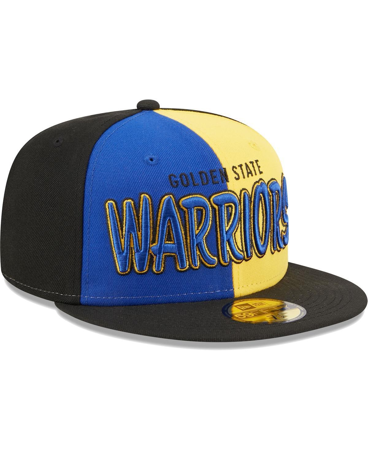 Mens New Era Black Golden State Warriors Pop Front 59FIFTY Fitted Hat - Black Product Image