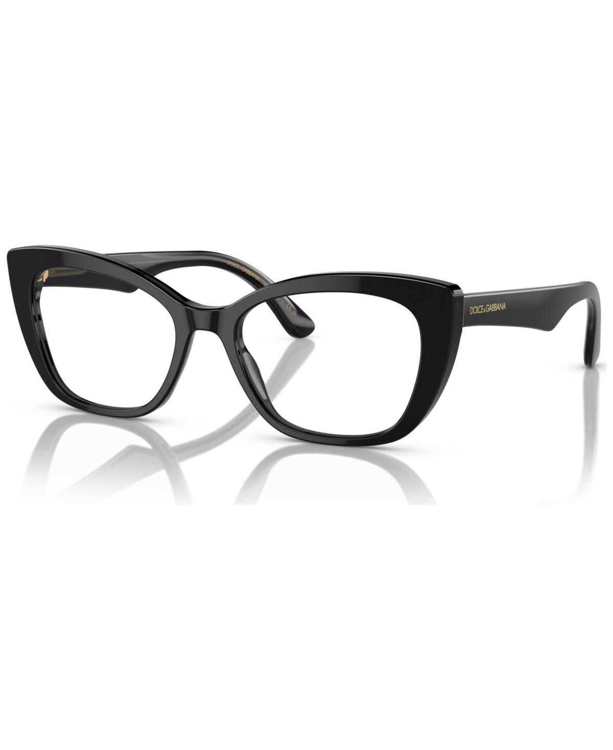 Dolce&Gabbana Womens Eyeglasses, DG3360 52 - Leo Brown, Black Product Image