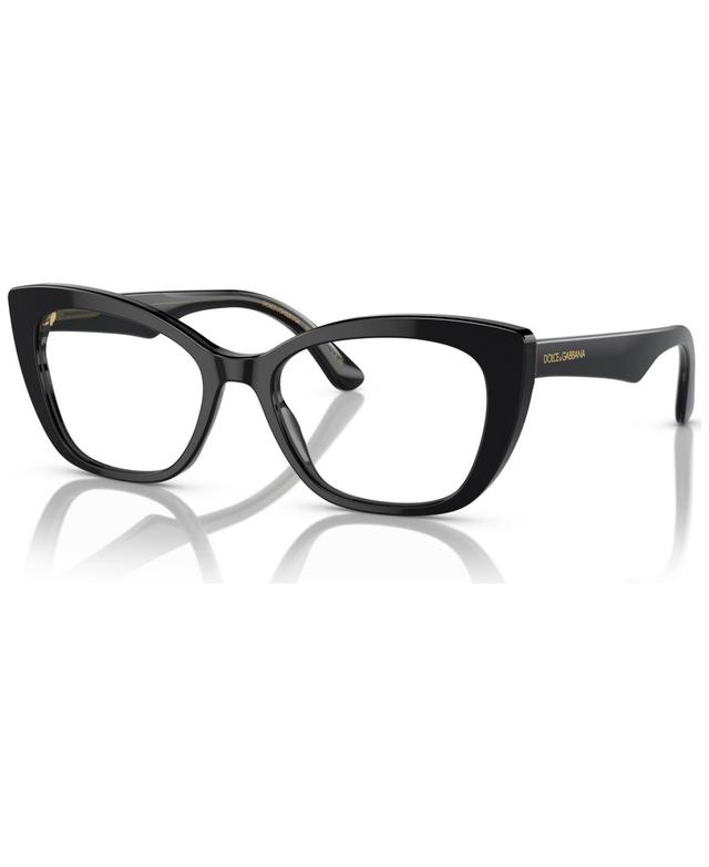 Dolce&Gabbana Womens Eyeglasses, DG3360 52 - Leo Brown, Black Product Image