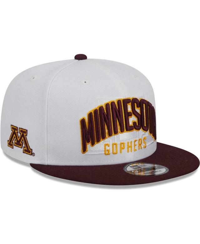 Mens New Era White Minnesota Golden Gophers Two-Tone Layer 9FIFTY Snapback Hat - White Product Image