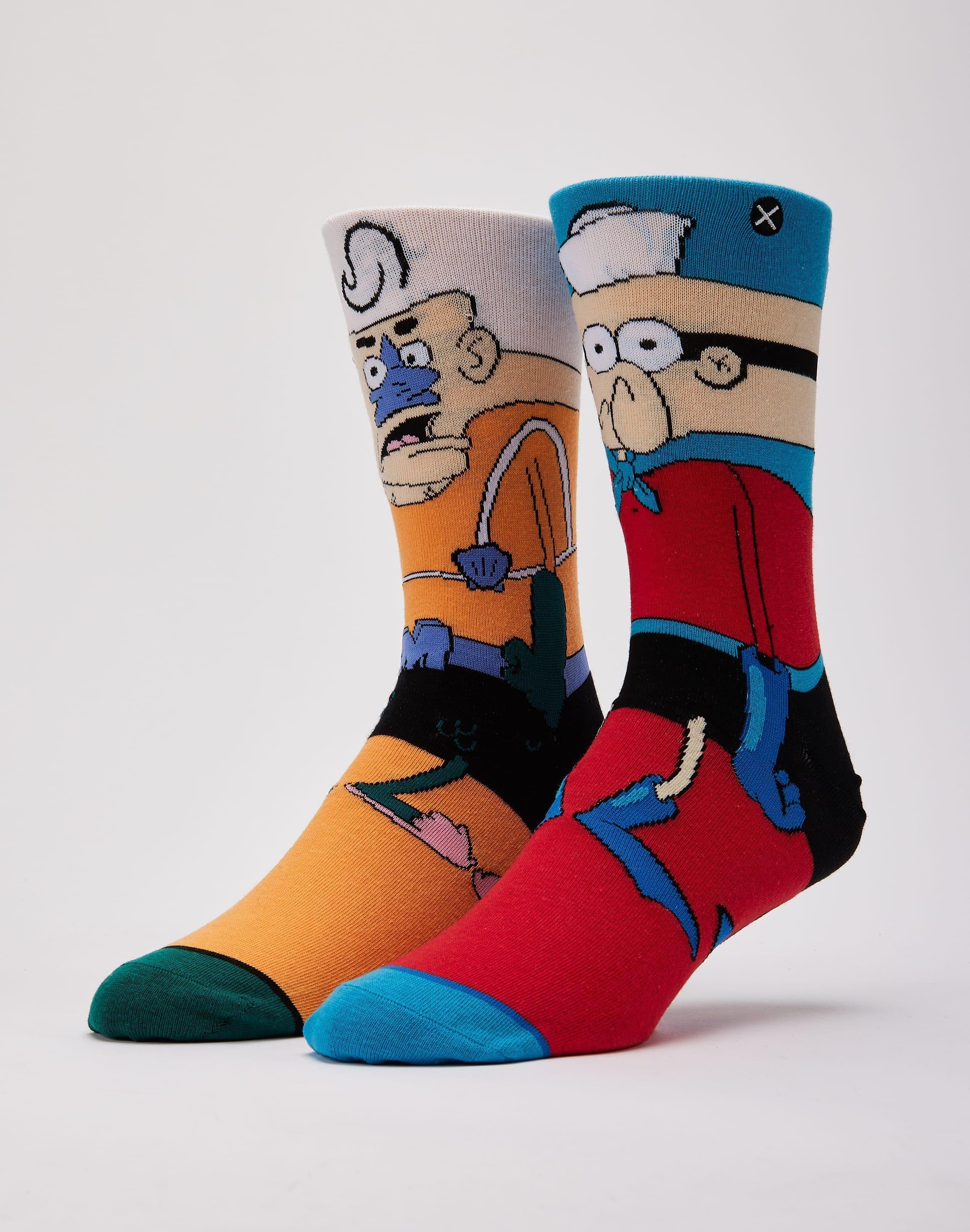 Odd Sox Mermaid Man And Barnacle Boy Crew Socks Male Product Image