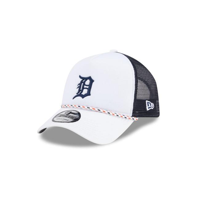 Detroit Tigers Court Sport 9FORTY A-Frame Trucker Hat Male Product Image