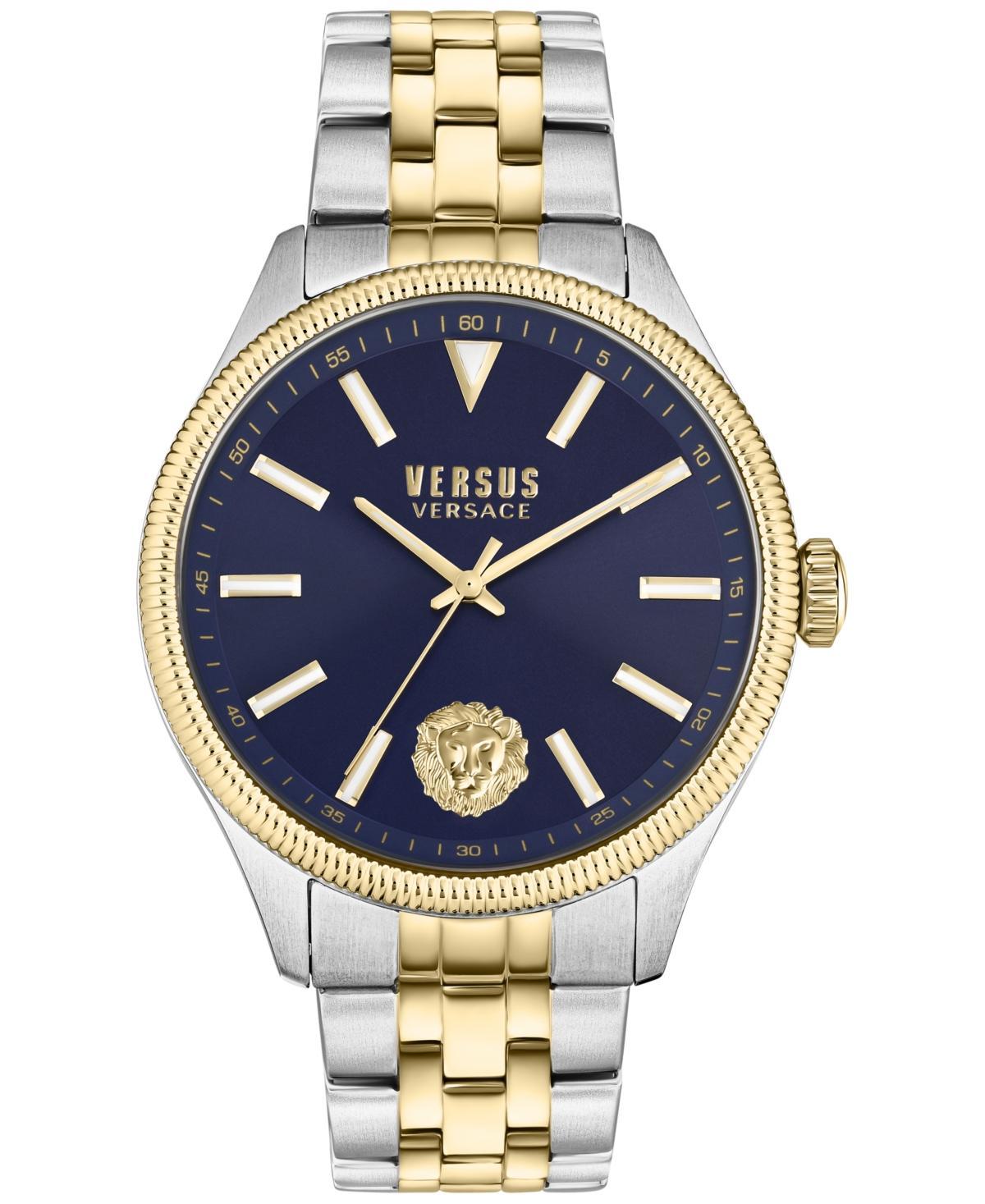 Versace Versus Versace Mens Colonne Chronograph Two Tone Stainless Steel Navy Bracelet Watch Product Image