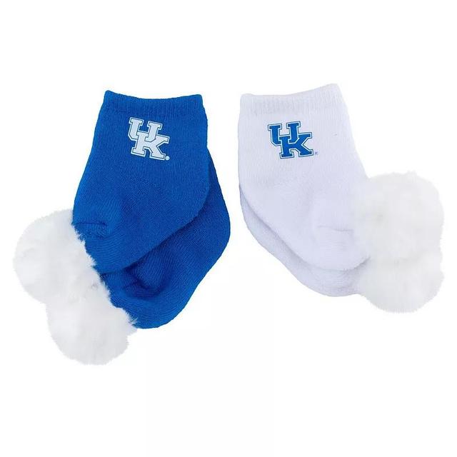 Infant ZooZatz Kentucky Wildcats Two-Pack Pom Socks, Mens Product Image