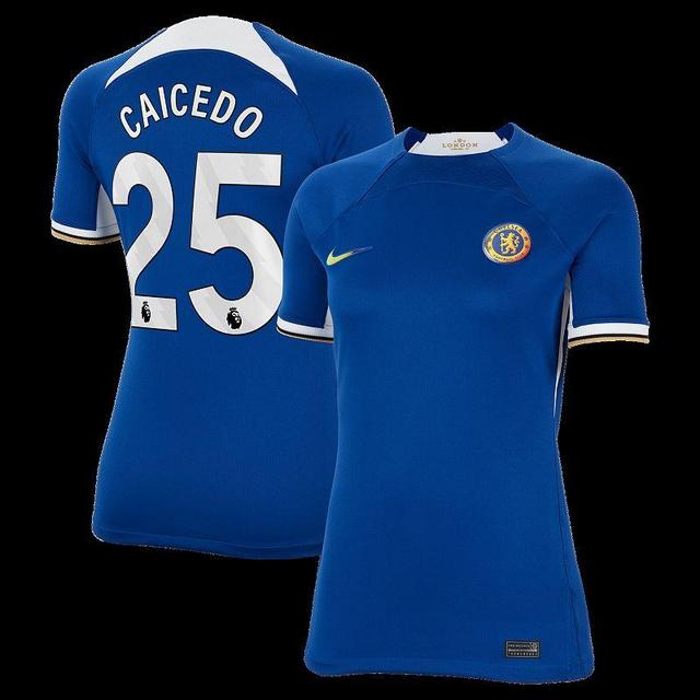 Womens Nike Moiss Caicedo Blue Chelsea 2023/24 Home Stadium Replica Player Jersey Product Image