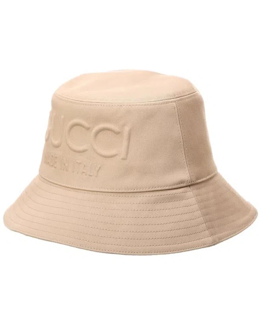 Embossed Bucket Hat In Beige product image